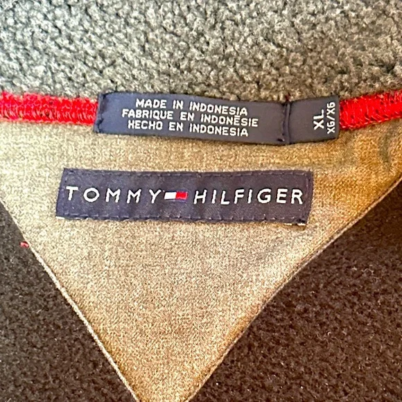 Tommy Hilfiger Fleeced Red & Black Plaid Jacket XL - Picture 11 of 14